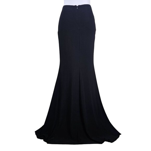 Madison James Black Knit Maxi Skirt  Sz 2 Side Slit Whimsigoth Fairy Grunge - Picture 3 of 12